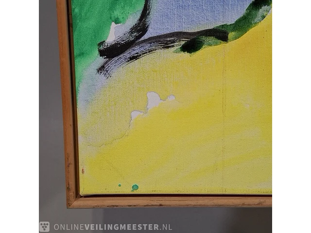 Acryl schilderij op doek maya wildevuur (1944-2023), vogels, bouwjaar 1992 - afbeelding 2 van  12