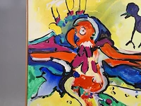 Acryl schilderij op doek maya wildevuur (1944-2023), vogels, bouwjaar 1992 - afbeelding 6 van  12