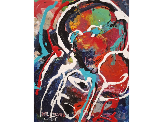 Acryl schilderij op paneel, maya wildevuur (1944-2023), abstract, 1997 - afbeelding 1 van  8