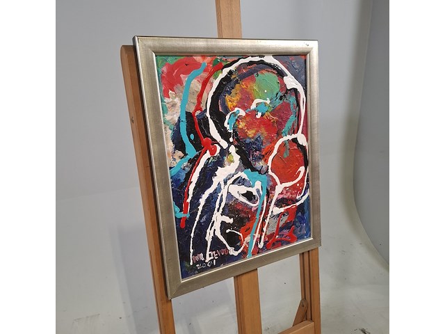 Acryl schilderij op paneel, maya wildevuur (1944-2023), abstract, 1997 - afbeelding 3 van  8