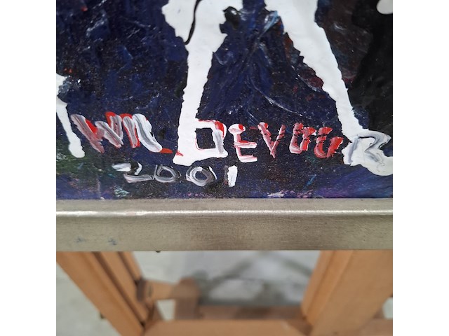 Acryl schilderij op paneel, maya wildevuur (1944-2023), abstract, 1997 - afbeelding 5 van  8