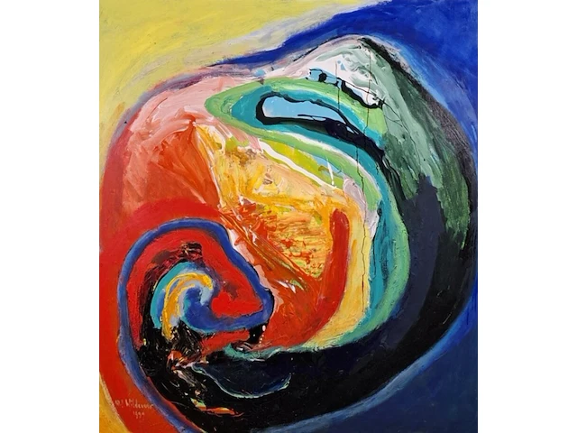 Acryl schilderij op paneel maya wildevuur (1944-2023), abstract, bouwjaar 1999 - afbeelding 1 van  12
