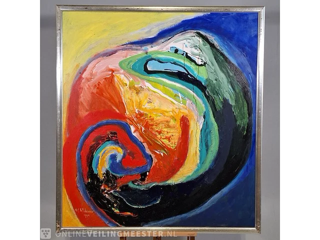 Acryl schilderij op paneel maya wildevuur (1944-2023), abstract, bouwjaar 1999 - afbeelding 5 van  12
