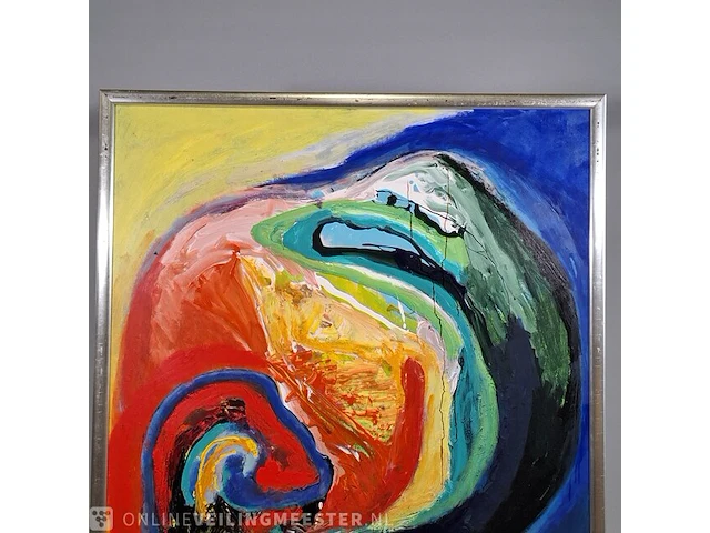 Acryl schilderij op paneel maya wildevuur (1944-2023), abstract, bouwjaar 1999 - afbeelding 6 van  12