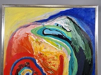 Acryl schilderij op paneel maya wildevuur (1944-2023), abstract, bouwjaar 1999 - afbeelding 6 van  12