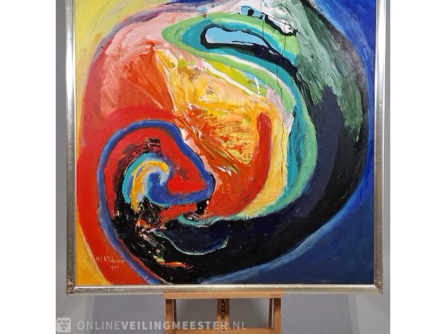 Acryl schilderij op paneel maya wildevuur (1944-2023), abstract, bouwjaar 1999 - afbeelding 7 van  12
