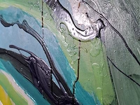 Acryl schilderij op paneel maya wildevuur (1944-2023), abstract, bouwjaar 1999 - afbeelding 10 van  12
