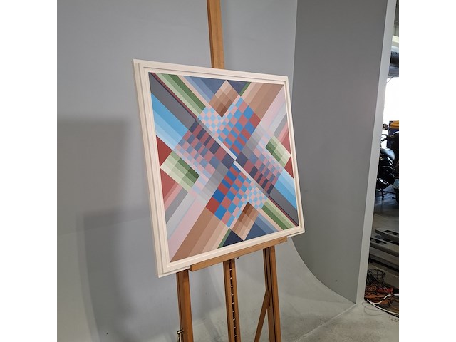 Acryl schilderij, r. rolleman, 1982 - afbeelding 3 van  8