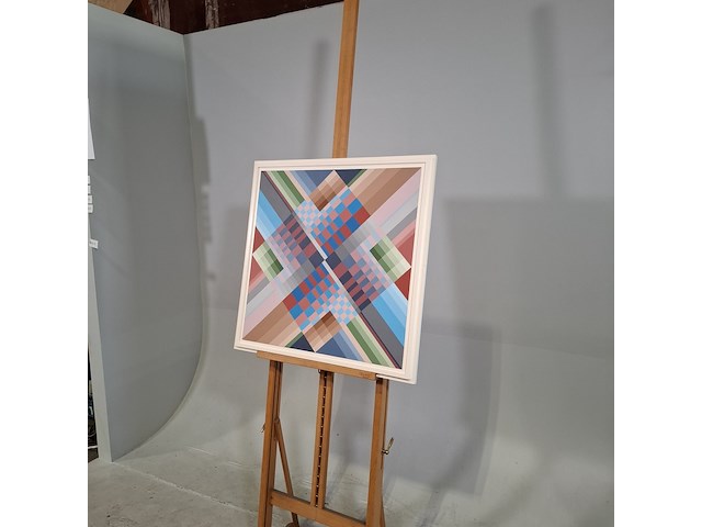 Acryl schilderij, r. rolleman, 1982 - afbeelding 4 van  8