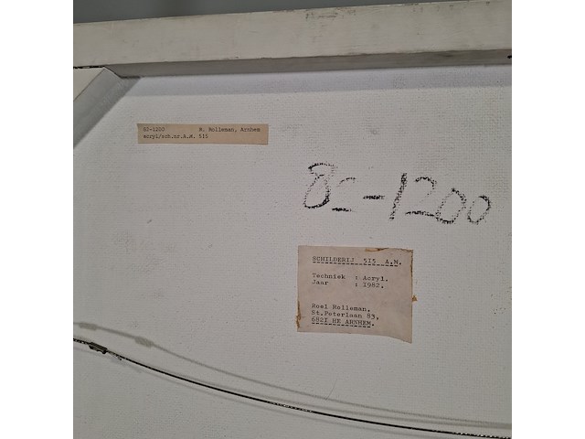 Acryl schilderij, r. rolleman, 1982 - afbeelding 8 van  8