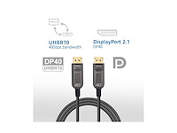 Act 20 meter 8k displayport 2.1 dp40 uhbr10 lszh active optical cable (aoc) - afbeelding 3 van  3