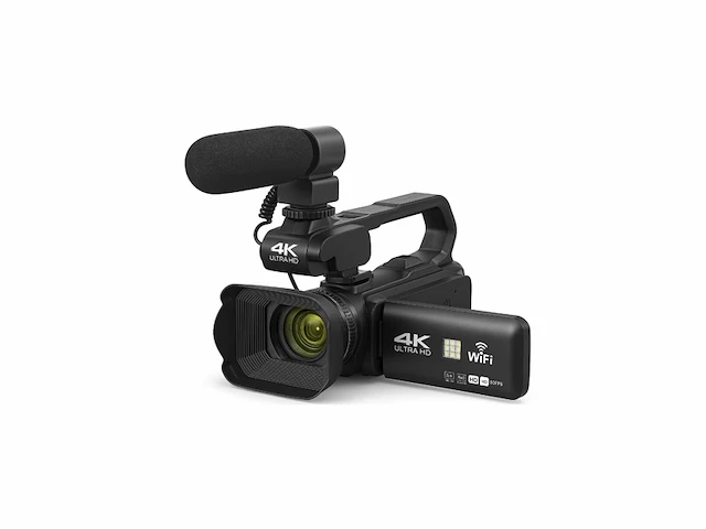 Activerge 4k videocamera camcorder 64mp 60fps 18x zwart - afbeelding 1 van  2