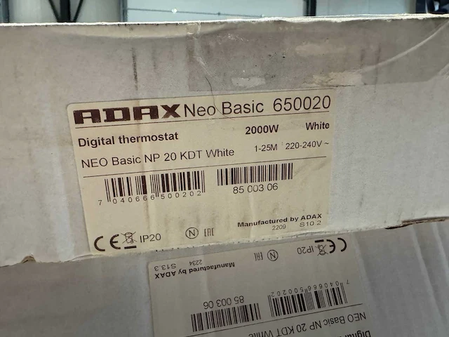 Adax - 400 k+ - elektrische convector warmtepaneel (2x) - afbeelding 3 van  5