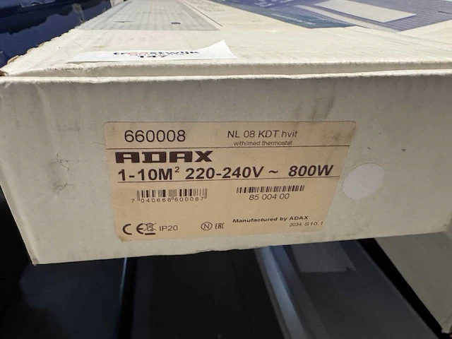 Adax - basic nl 08 kdt - elektrische convector warmtepaneel - afbeelding 3 van  4