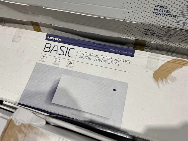 Adax - basic np 20 kdt - elektrische convector warmtepaneel (2x) - afbeelding 2 van  4