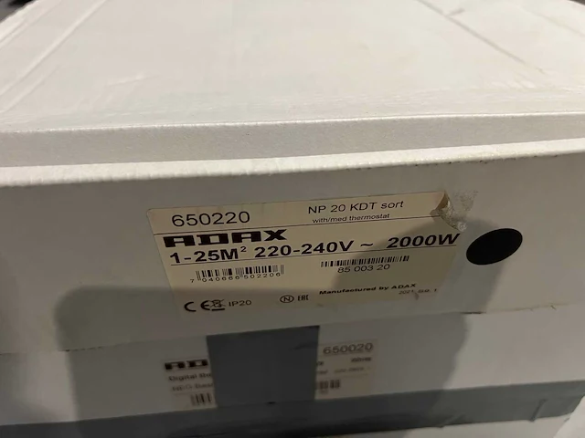 Adax - basic np 20 kdt - elektrische convector warmtepaneel (3x) - afbeelding 3 van  3
