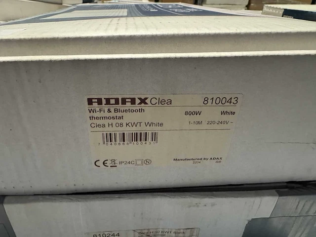 Adax - clea h 0.8 kwt - elektrische convector warmtepaneel (3x) - afbeelding 3 van  5