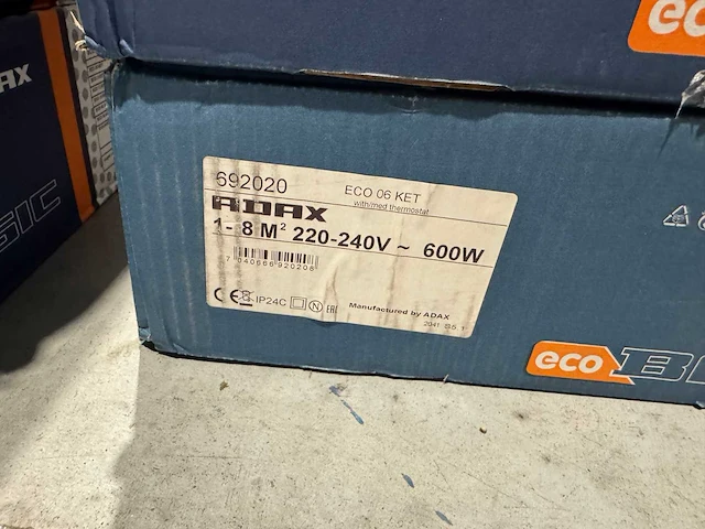 Adax - eco 08 ket - elektrische convector warmtepaneel (2x) - afbeelding 4 van  4