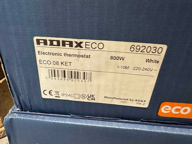 Adax - eco 08 ket - elektrische convector warmtepaneel (3x) - afbeelding 4 van  4