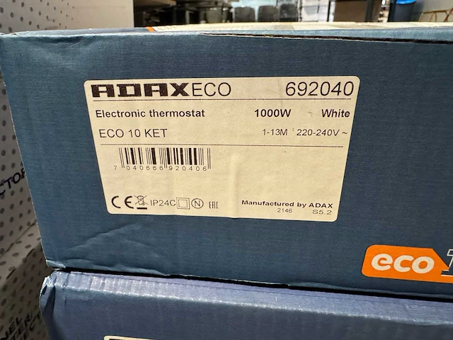 Adax - eco 10 ket - elektrische convector warmtepaneel (4x) - afbeelding 3 van  6