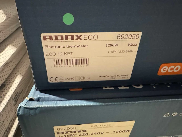 Adax - eco 12 ket - elektrische convector warmtepaneel (4x) - afbeelding 3 van  6