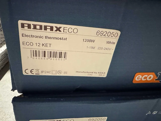 Adax - eco 12 ket - elektrische convector warmtepaneel (4x) - afbeelding 5 van  6