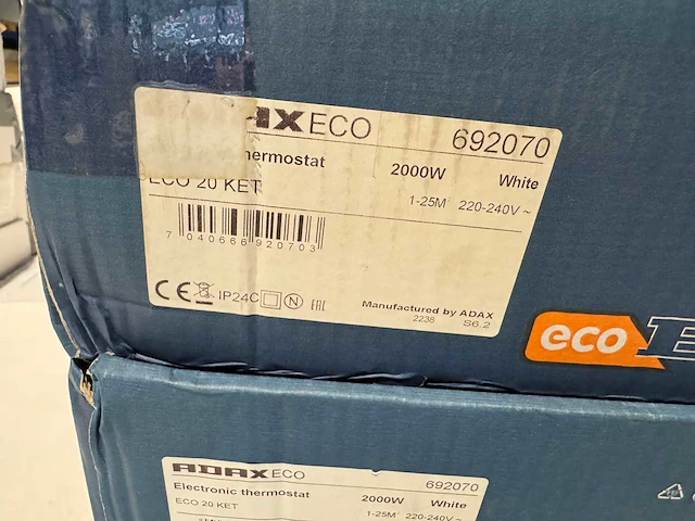 Adax - eco 20 ket - elektrische convector warmtepaneel (4x) - afbeelding 3 van  6