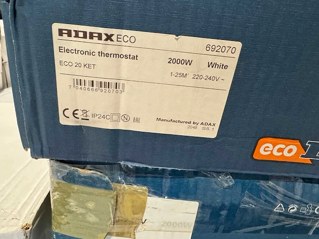 Adax - eco 20 ket - elektrische convector warmtepaneel (4x) - afbeelding 4 van  6