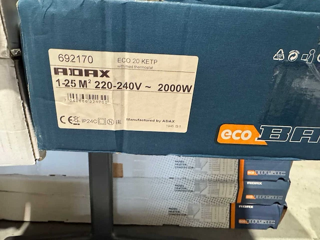 Adax - eco 20 ket - elektrische convector warmtepaneel (4x) - afbeelding 6 van  6