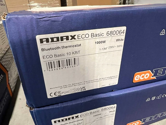 Adax - eco basic 10 kbt - elektrische convector warmtepaneel (2x) - afbeelding 2 van  4