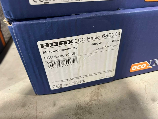 Adax - eco basic 10 kbt - elektrische convector warmtepaneel (2x) - afbeelding 3 van  4