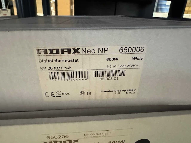 Adax - neo basic np 06 kdt - elektrische convector warmtepaneel (4x) - afbeelding 3 van  6