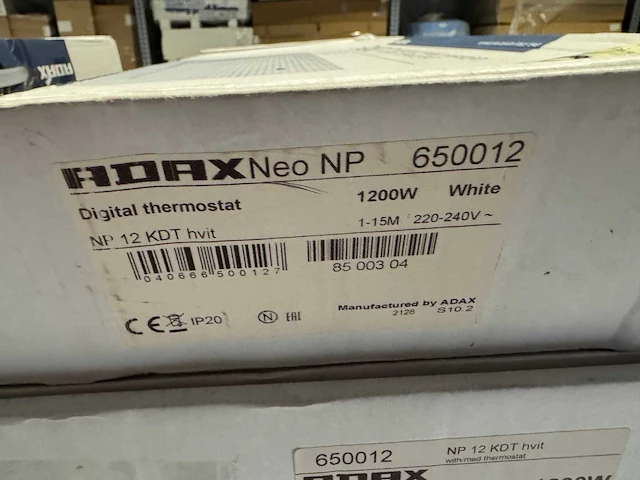 Adax - neo basic np 12 kdt - elektrische verwarming (3x) - afbeelding 3 van  5