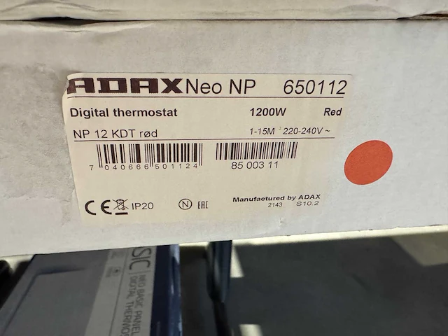 Adax - neo basic np 12 kdt - elektrische verwarming (3x) - afbeelding 5 van  5