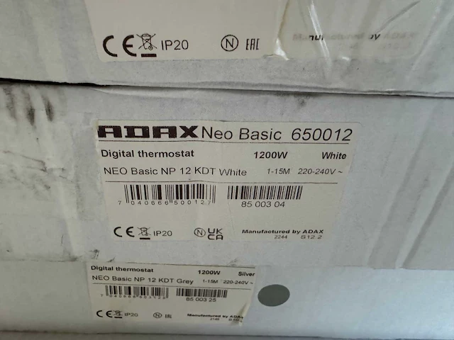 Adax - neo basic np 12 kdt - elektrische verwarming (4x) - afbeelding 4 van  6