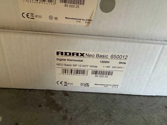 Adax - neo basic np 12 kdt - elektrische verwarming (4x) - afbeelding 6 van  6