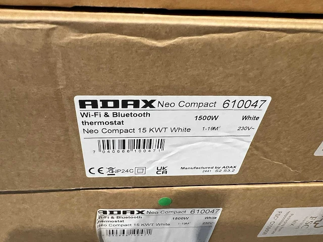 Adax - neo compact 20 kwt - elektrische convector verwarming (3x) - afbeelding 5 van  6