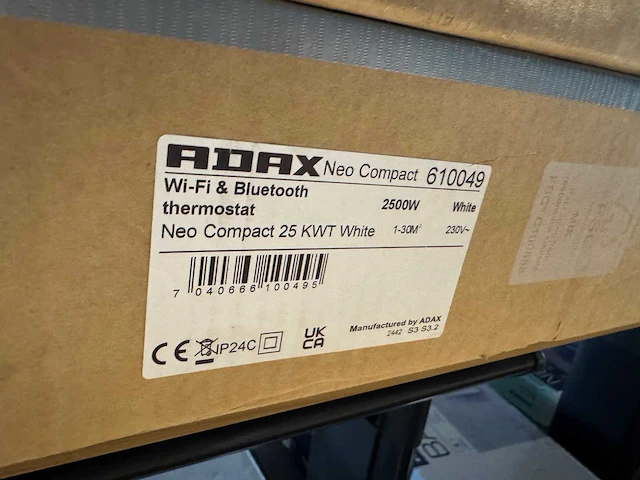 Adax - neo compact 25 kwt - elektrische convector warmtepaneel (2x) - afbeelding 4 van  4