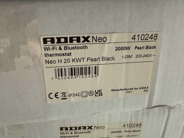 Adax - neo h 20 kwt - elektrische convector warmtepaneel (3x) - afbeelding 4 van  5
