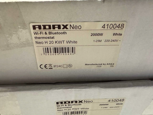 Adax - neo h 20 kwt - elektrische convector warmtepaneel (4x) - afbeelding 3 van  6