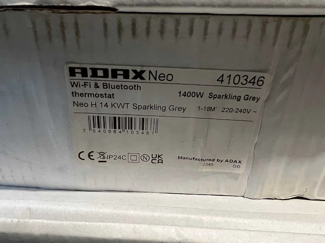 Adax - neo h14 kw - elektrische convector warmtepaneel (4x) - afbeelding 5 van  6