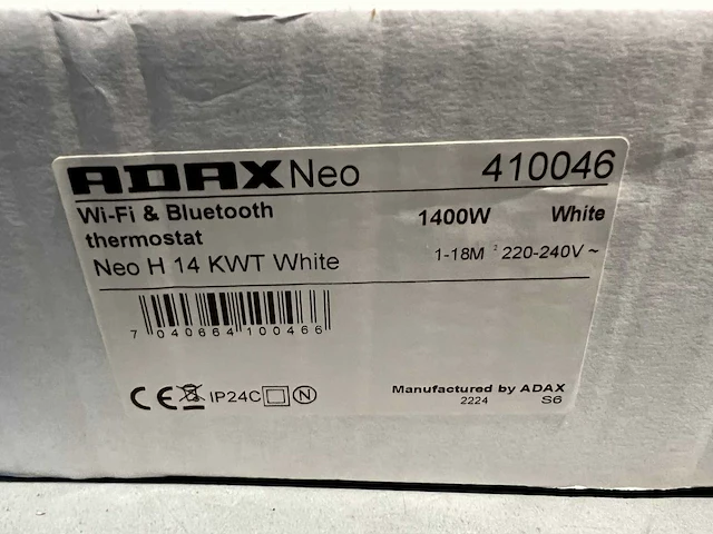 Adax - neo h14 kw - elektrische convector warmtepaneel (4x) - afbeelding 6 van  6