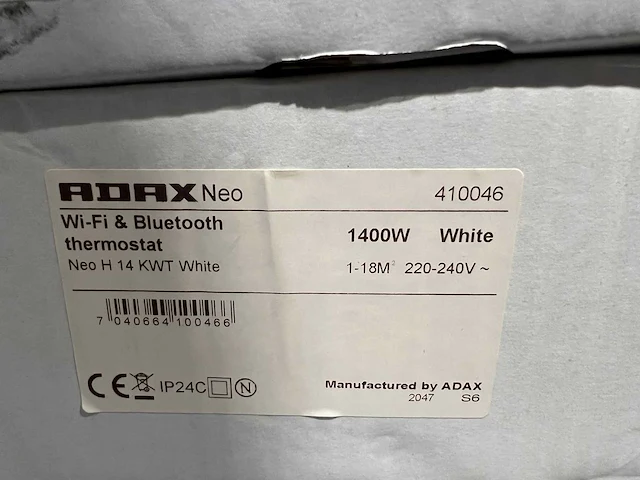 Adax - neo h14 kw - elektrische convector warmtepaneel (4x) - afbeelding 6 van  6