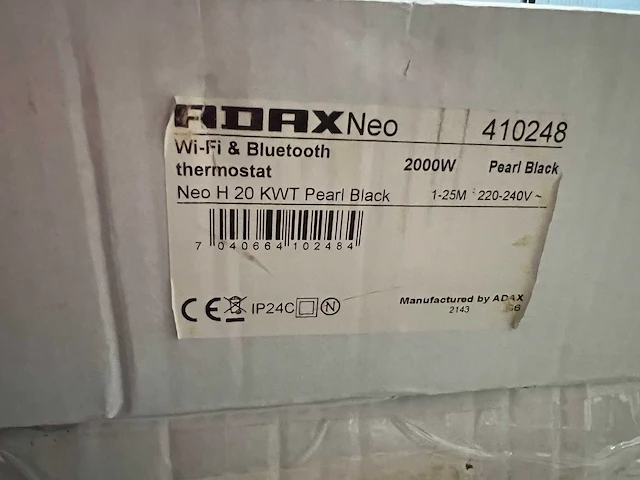 Adax - neo h20 kwt - elektrische convector warmtepaneel (4x) - afbeelding 5 van  5