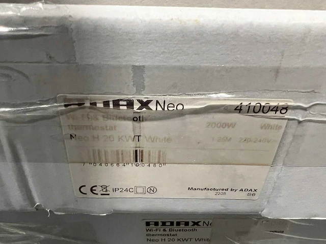 Adax - neo h20 kwt - elektrische convector warmtepaneel (4x) - afbeelding 3 van  5