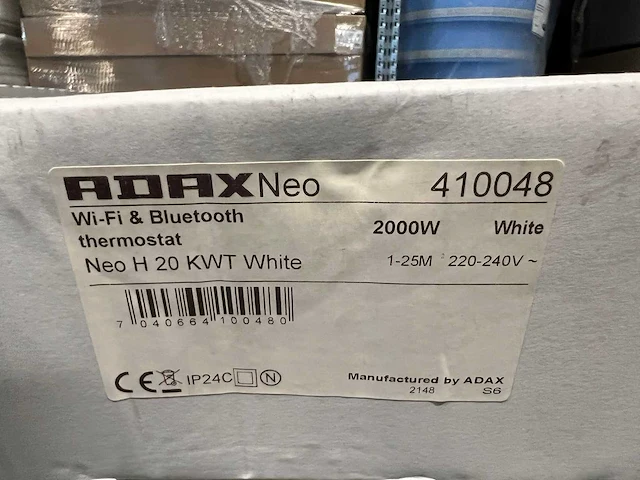 Adax - neo h20 kwt - elektrische convector warmtepaneel (4x) - afbeelding 5 van  5