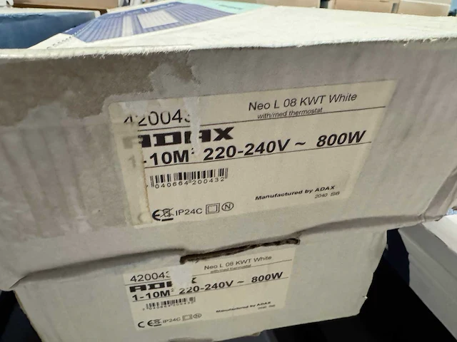 Adax - neo l 08 kwt - elektrische convector warmtepaneel (2x) - afbeelding 3 van  4