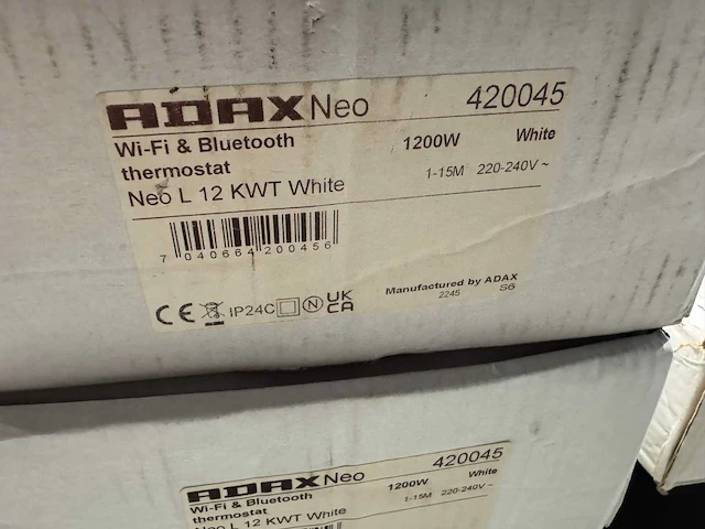 Adax - neo l 12 kwt - elektrische convector warmtepaneel (3x) - afbeelding 3 van  5