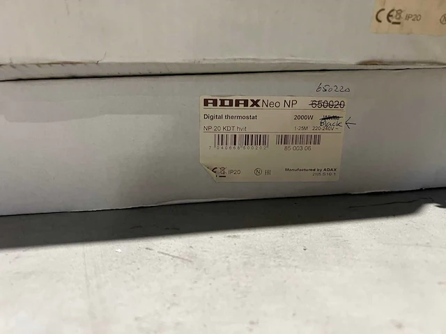Adax - neo np 20 kdt - elektrische convector warmtepaneel (3x) - afbeelding 3 van  3