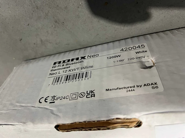 Adax, glamox - neo - elektrische convector warmtepaneel (2x) - afbeelding 2 van  3